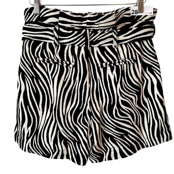 Joe's Jeans Calypso Zebra Print High Waist Paper Bag Shorts - Picture 12 of 14